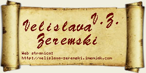 Velislava Zeremski vizit kartica